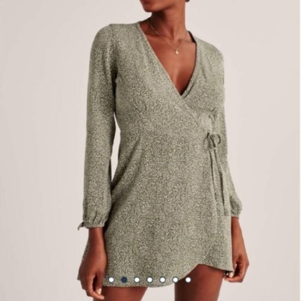 Abercrombie & Fitch Green Wrap Dress